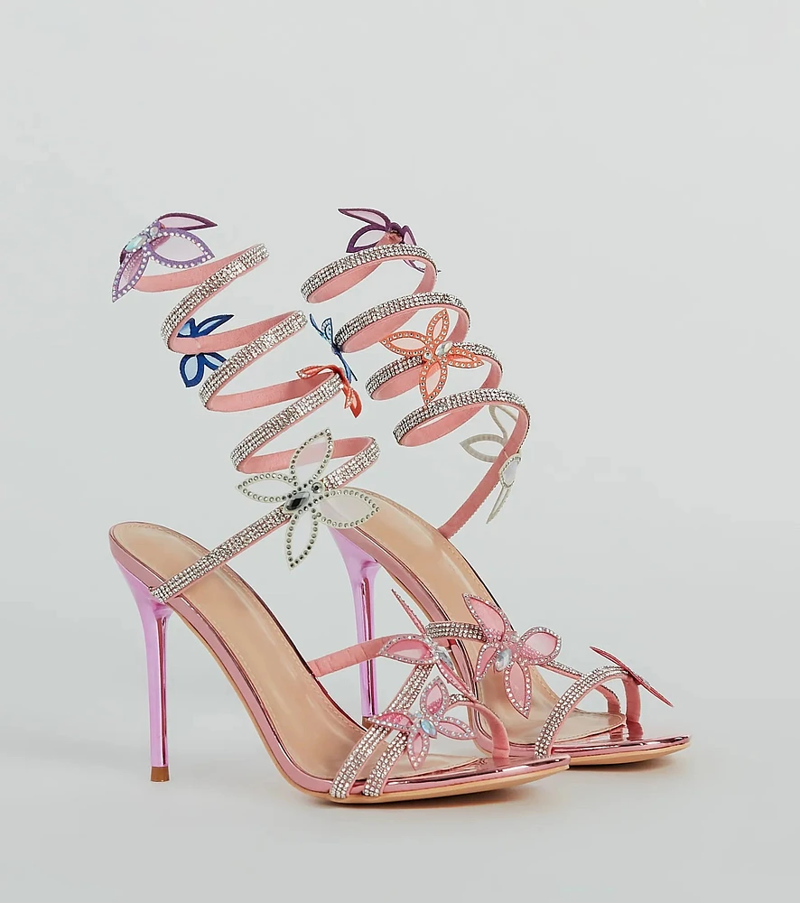Spread Your Wings Butterfly Spiral Stiletto Heels