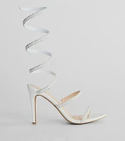 Endless Luxe Faux Pearl Spiral Stiletto Heels
