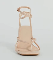 Eye-Catching Pop Strappy Thong Stiletto Sandals