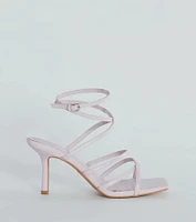 On Repeat Strappy Faux Leather Stiletto Heels