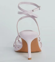 On Repeat Strappy Faux Leather Stiletto Heels