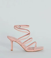 On Repeat Strappy Faux Leather Stiletto Heels