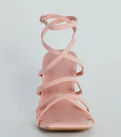 On Repeat Strappy Faux Leather Stiletto Heels