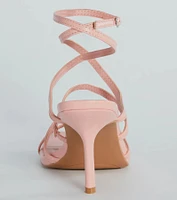 On Repeat Strappy Faux Leather Stiletto Heels