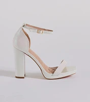 Capture Sparkle Glitter Platform Block Heels