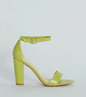 Simply Sophisticated Faux Leather Block Heels