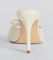 Adorable Finesse Knit Bow Stiletto Heels