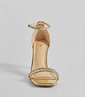 Subtle Luxe Rhinestone Metallic Stiletto Heels