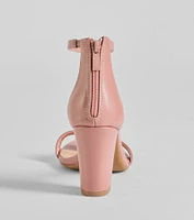 Compliment Staple Basic Faux Leather Block Heels