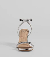 Pretty Metallic Basic Block Heels