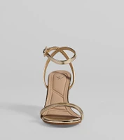 Pretty Metallic Basic Block Heels