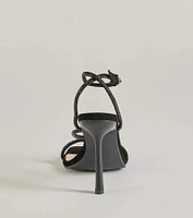 Amped Up Glam Rhinestone Strappy Stiletto Heels