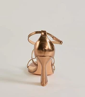 Glam Plans Strappy Metallic Block Heels