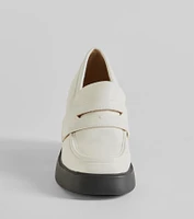 Girl On The Go Platform Block Heel Loafers