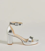 Shimmer and Shine Metallic Platform Block Heels