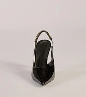 Sleek Strut Slingback Stiletto Pumps