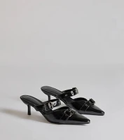 Chic Strut Faux Leather Stiletto Heels