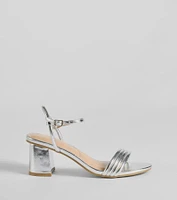 Always A Classic Strappy Faux Leather Block Heels