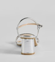 Always A Classic Strappy Faux Leather Block Heels