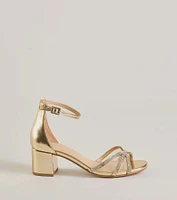 Mesmerizing Luxe Strappy Rhinestone Low-Block Heels