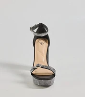 Endless Glow Rhinestone Platform Heels