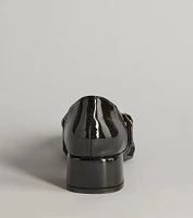So Iconic Faux Leather Mary Jane Block Heels