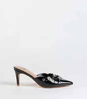 Sweetest Gift Closed Toe Bow Stiletto Pumps