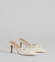 Sweetest Gift Closed Toe Bow Stiletto Pumps
