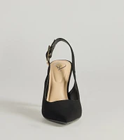 Classically Chic Buckle Slingback Pumps