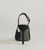Classically Chic Buckle Slingback Pumps
