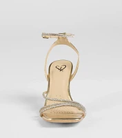 So Icy Rhinestone Kitten Stiletto Heels
