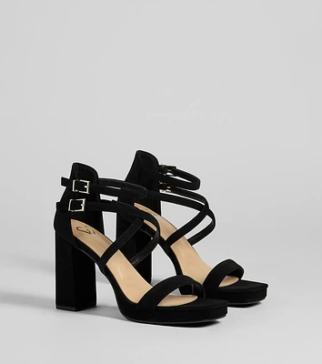 Slay Every Step Strappy Platform Heels