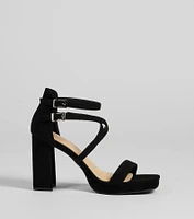 Slay Every Step Strappy Platform Heels