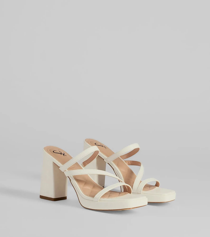 Party Ready Strappy Platform Block Heels