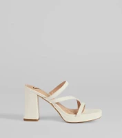 Party Ready Strappy Platform Block Heels