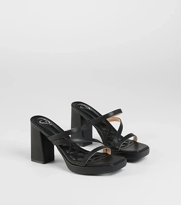 Party Ready Strappy Platform Block Heels