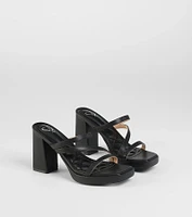 Party Ready Strappy Platform Block Heels