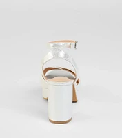 Special Surprise Criss Cross Platform Block Heels