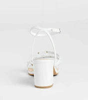 Chic Bloom Flower Strappy Block Heels