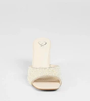 Classy And Cute Faux Pearl Block Heels