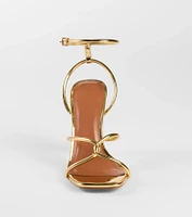 So Elegant Twist Strappy Block Heels