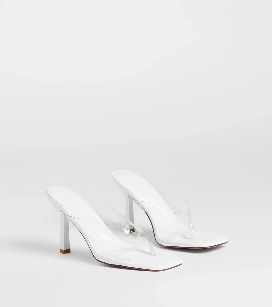 Sleek And Stunning Thong Stiletto Mules