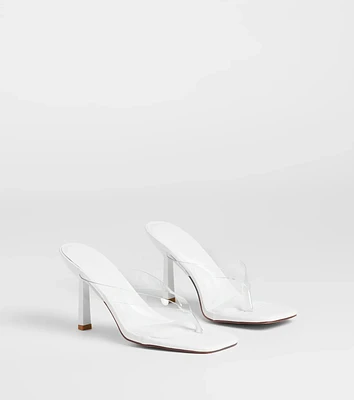 Sleek And Stunning Thong Stiletto Mules