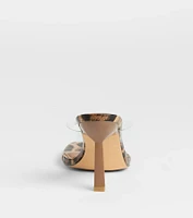Lady Leopard Thong Stiletto Mules