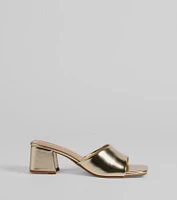 Chic Upgrade Basic Block Heel Mules