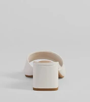 Chic Upgrade Basic Block Heel Mules