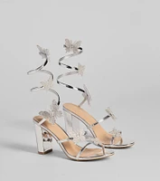 Flutter And Shine Spiral Block Heels