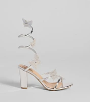Flutter And Shine Spiral Block Heels