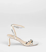 So Obsessed Metallic Strappy Block Heels