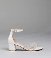 Ultra Luxe Rhinestone Short Block Heels